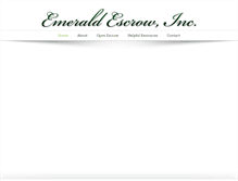 Tablet Screenshot of emeraldescrow.com